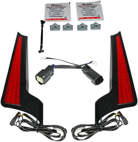 CUSTOM DYNAMICS Fascia LED Light Panels - Black/Red CD-FASCIA-SS6RB