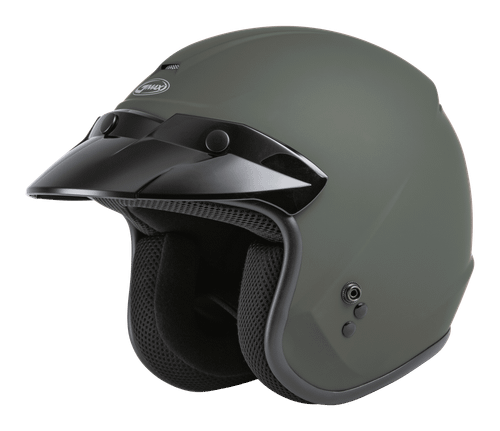 Of 2 Open Face Helmet Matte Green 2x