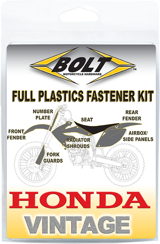 BOLT Body Work Fastener Kit - '92-'97 Honda CR 125/250 HON-9297104
