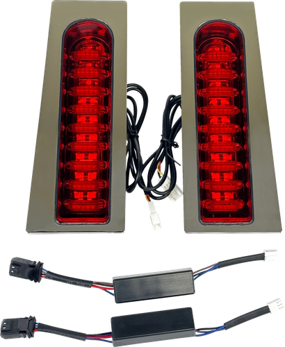 CUSTOM DYNAMICS ProBEAM® Auxiliary Fillerz® - Run/Brake/Turn - Red Lens - Chrome PB-FILL-23-RC