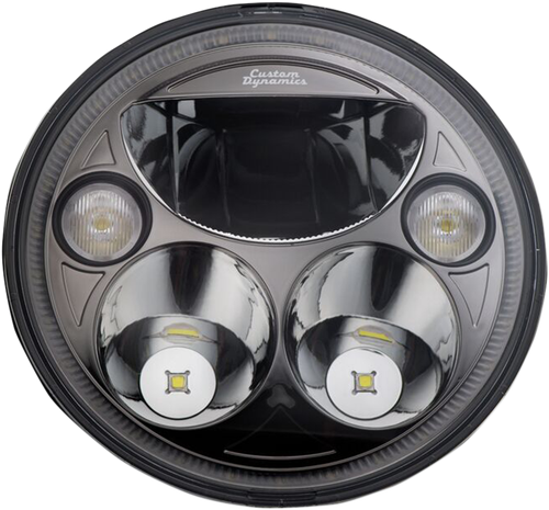 CUSTOM DYNAMICS LED Headlight - 7" - Black CDTB-7-B