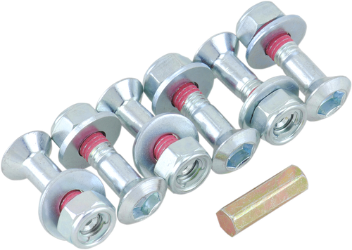 BOLT Fastener Kit - Hub-Savers/Sprocket - Double Locked - Silver - 6 Pack - Honda 2008-HS.CRF