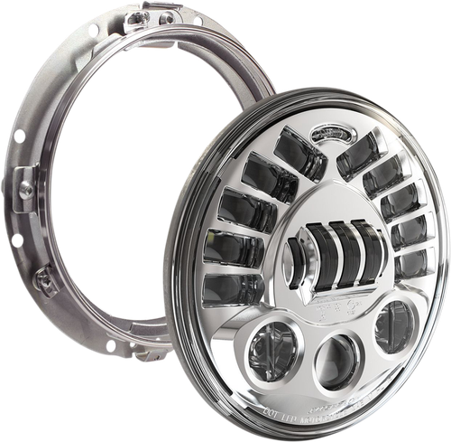 CUSTOM DYNAMICS Adaptive Headlight with Mount - 7" - Chrome PB-7A-13-C