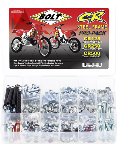BOLT Hardware - Pro-Pack - Steel Frame - Honda CR125/250/500R CRPP-SF