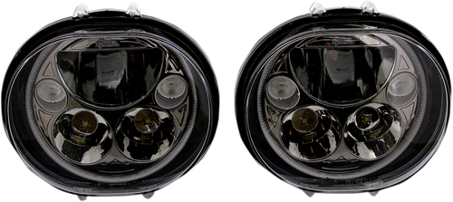 CUSTOM DYNAMICS LED Headlight - 5-3/4" - Black CDTB-575OV-B