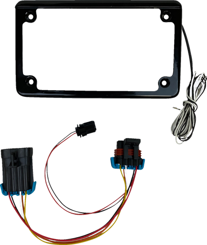 CUSTOM DYNAMICS Lighted License Plate Frame - Gloss Black - RZR XP CD-LPF-RZR2
