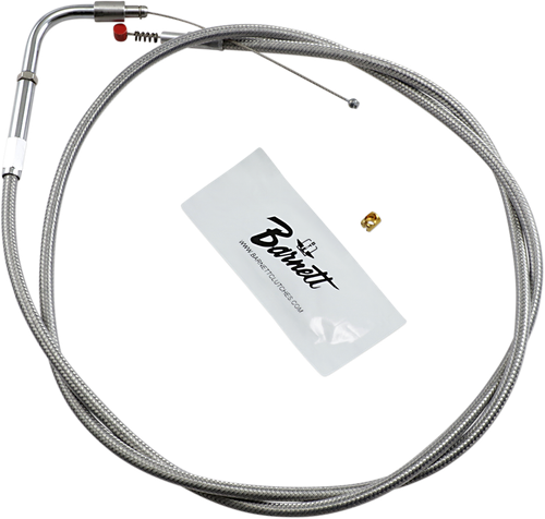 BARNETT Stainless Steel Idle Cable - +6" - '02-'07 FLH 102304001606