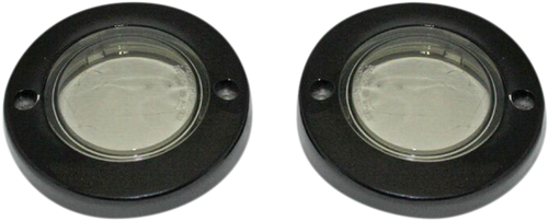 CUSTOM DYNAMICS ProBEAM® Flat Bezel Turn Signal Adapters - Black/Smoke PB-FLAT-BEZ-BS