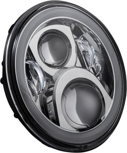 CUSTOM DYNAMICS Headlamp - 7" - LED - Chrome CD-7-14-C