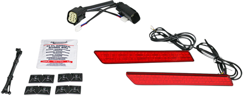 CUSTOM DYNAMICS Saddlebag Latch Lights - SS8 - Red CD-LATCH-SS8-R