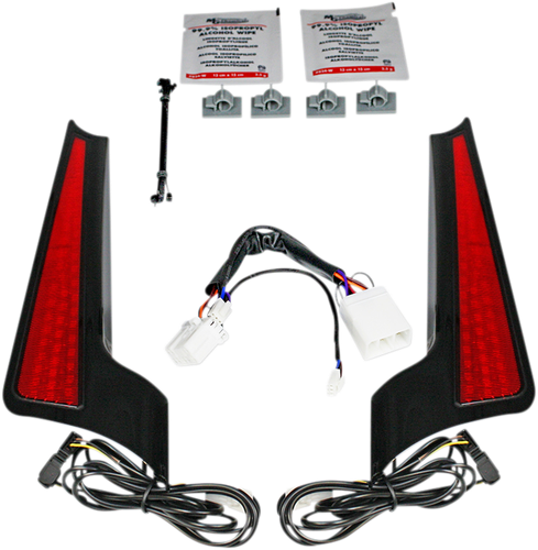 CUSTOM DYNAMICS Fascia LED Light Panels - Black/Red CD-FASCIA-HD-RB
