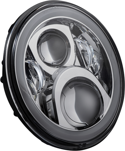 CUSTOM DYNAMICS ProGLOW™ 7" Headlamp - with Adapter - Chrome PG-7-14-C
