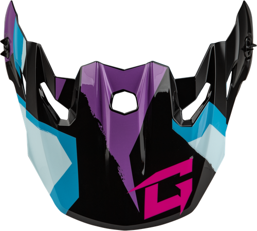 Mx 96 Splinter Visor W/Screws Black/Purple/Blue