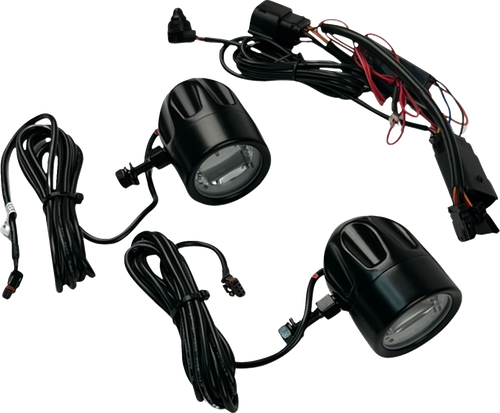 CUSTOM DYNAMICS LED Fog Light - Halo - Black PB-FOG-23-B