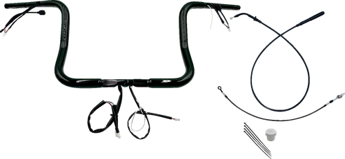 FAT BAGGERS INC. 1-1/4" EZ Install Round Top Handlebar - 12" - Black 939012-B