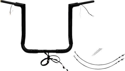FAT BAGGERS INC. EZ Install Wired 1-1/2" Flat Top Handlebar Kit - 16" - Black 601216-B