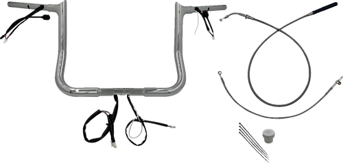 FAT BAGGERS INC. 1-1/4" EZ Install Pointed Top Handlebar - 12" - Chrome 949012