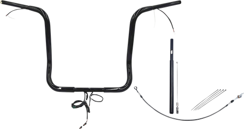 FAT BAGGERS INC. EZ Install Wired 1-1/4" Pointed Top Handlebar Kit - 16" - Black 912016-B