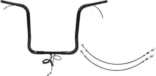 FAT BAGGERS INC. EZ Install Wired 1-1/4" Round Top Handlebar Kit - 16" - Black 901516-B