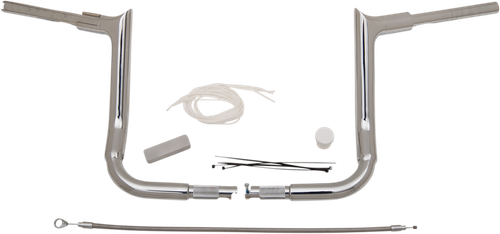FAT BAGGERS INC. 1-1/2" EZ Install Pointed Top Handlebar Kit - 12" - Chrome 809112