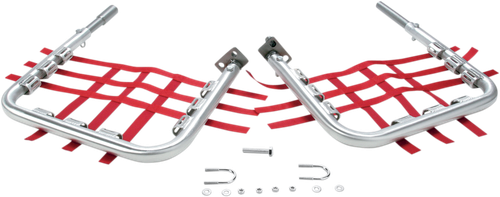 DG PERFORMANCE Nerf Bars - 1-1/4" - Natural/Red - Honda - TRX '87-'09 60-2110