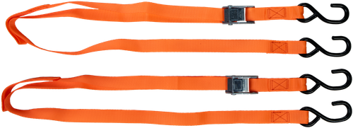 1" X 6' Tie Down Orange 2/Pk