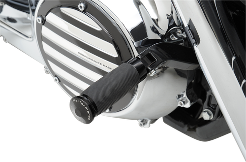 PERFORMANCE MACHINE (PM) Contour Foot Pegs - Black - Passenger/Driver 0035-0083-B