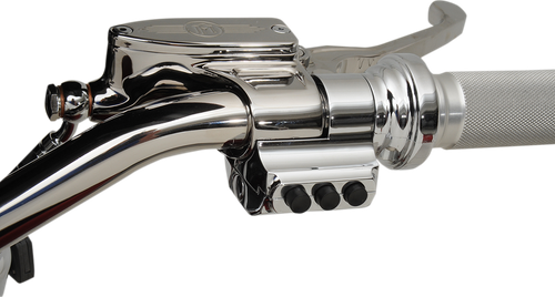 PERFORMANCE MACHINE (PM) Contour Billet Handlebar Switch - Right Side - Three Button - Chrome 0062-2032-CH