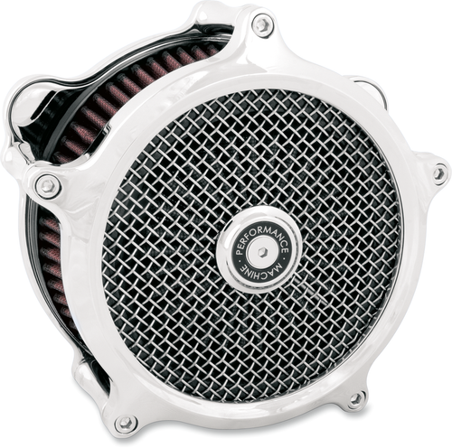PERFORMANCE MACHINE (PM) Super Gas Air Cleaner Kit - Chrome 0206-2139-CH