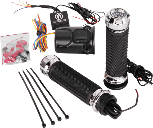 PERFORMANCE MACHINE (PM) Apex Heated Grips - FLTRX - Chrome 0063-2095-CH