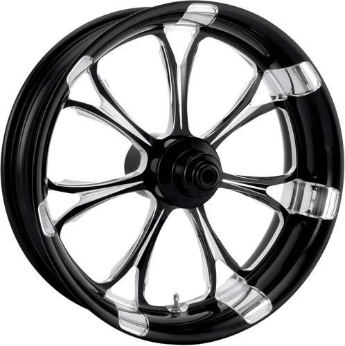PERFORMANCE MACHINE (PM) Wheel - Paramount - Front - Dual Disc/with ABS - Platinum Cut™ - 21x3.5 - '08+ FLD 1204-7106R-PARAJ-BMP