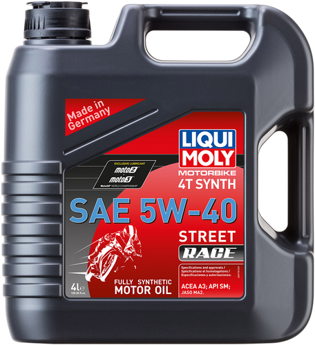 LIQUI MOLY Street Race Synthetic 4T Oil - 5W-40 - 4L 20076