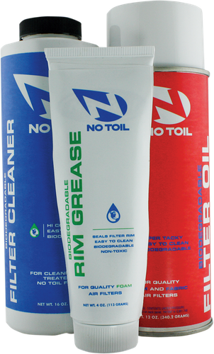 NO TOIL Filter Oil, Cleaner, and Rim Grease Kit - Aerosol NT207