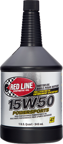 RED LINE SYNTHETIC OIL Powersports Oil - 15W50 - 1 US quart 42104