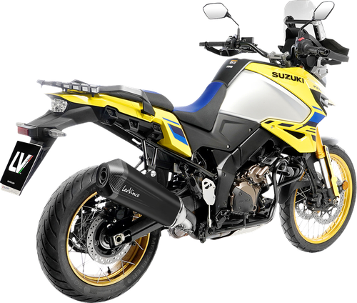 LEOVINCE LV-12 R Slip-On Muffler - Black Stainless Steel - V-Strom 1050 15315BU