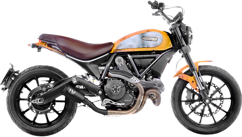 LEOVINCE LV-10 Slip-On Muffler - Full Black Stainless Steel - Scrambler 800 15206FBU