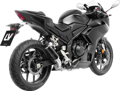 LEOVINCE GP Corsa Evo Slip-On Muffler - Black Stainless Steel - CB/CBR 500 F/R/X 15506EBU