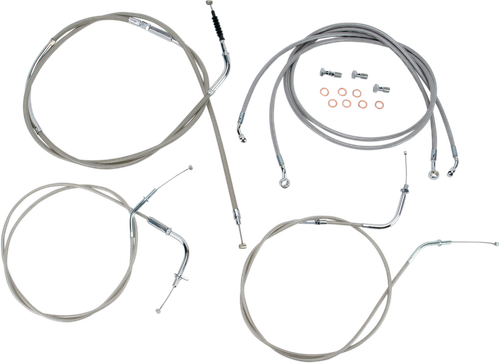BARON Stainless Handlebar Cable/Line Kit - 12"-14" - VN2000 BA-8076KT-12