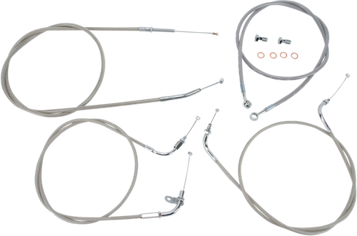 BARON Stainless Handlebar Cable/Line Kit - 15"-17" - XVS650CL BA-8015KT-16