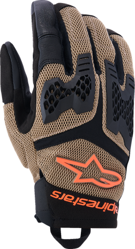 ALPINESTARS Manti Air Gloves - Dark Khaki/Black/Fluo Orange - Small 3570225-8038-S