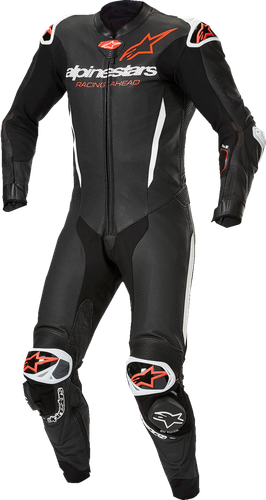 ALPINESTARS GP-R7 1-PC Leather Suit - Black/White/Red Fluo - US 52 / EU 62 3150125-1231-62