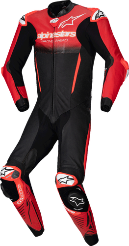 ALPINESTARS GP-R7 1-PC Leather Suit - Black/Mid Red - US 46 / EU 56 3150125-1405-56