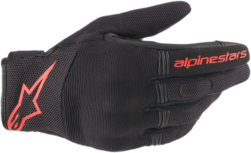 ALPINESTARS Copper Gloves - Black/Fluo Red - 3XL 3568420-1030-3X