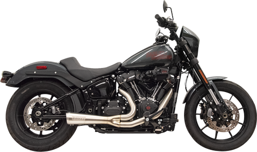 BASSANI XHAUST 2-into-1 The Ripper Exhaust System with Megaphone Muffler - Short - Stainless - M8 Softail 1S75SS