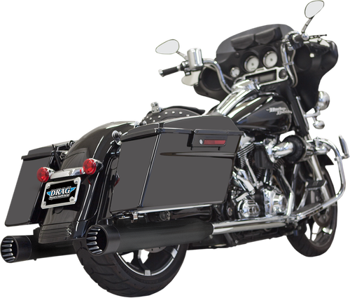 BASSANI XHAUST DNT Straight Can Mufflers for '95-'16 FL - Black 1F7DNT5B