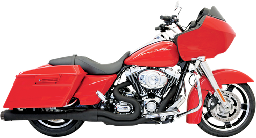 BASSANI XHAUST Megapower 2:1 Exhaust - 1-3/4" to 1-7/8" to 2" - Black FLH-767B