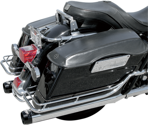 BASSANI XHAUST 4" Quick Change Series Slip-On Mufflers - Black - FL '95-'16 1F740B