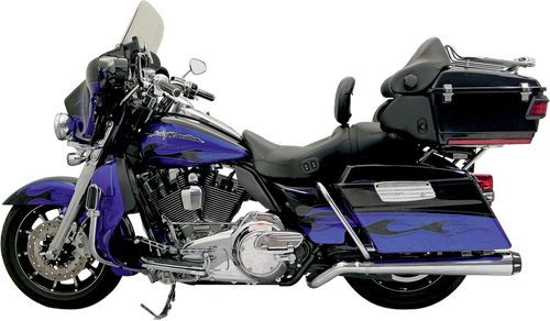 BASSANI XHAUST Pseudo Left-Side Megaphone Muffler - Chrome - '09-'16 FL 1F49R