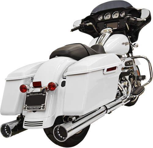 BASSANI XHAUST DNT Straight Can Mufflers for FL - Chrome 1F72DNT6