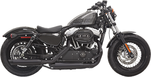BASSANI XHAUST Firepower Series Slip-On Mufflers - Black - Slash-Cut - Sportster 1X27SBB